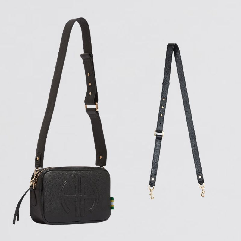 Bundle: Milano Shoulder Bag - Black (2 Straps)