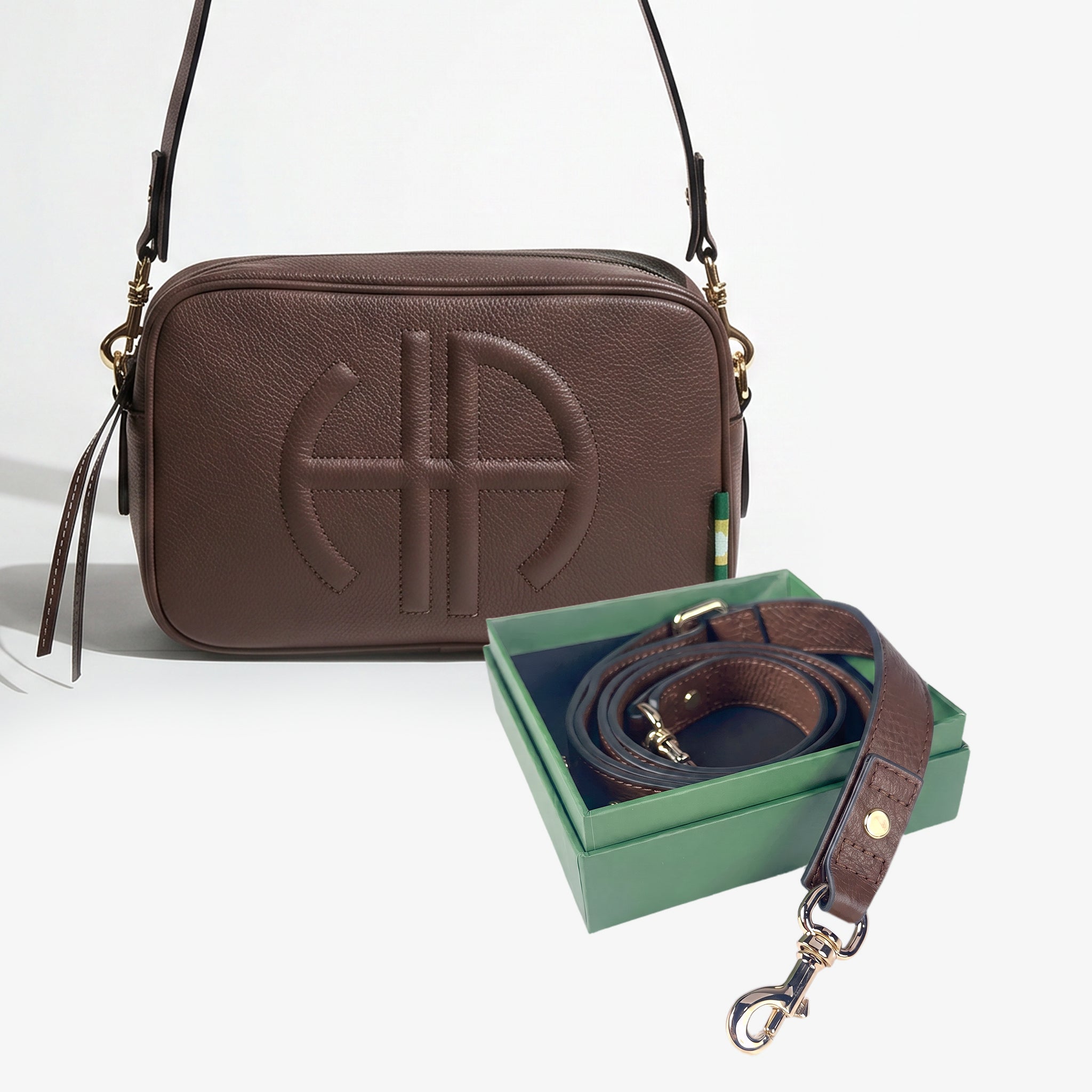 Bundle: Milano Shoulder Bag - Chocolate (2 Straps) Main image