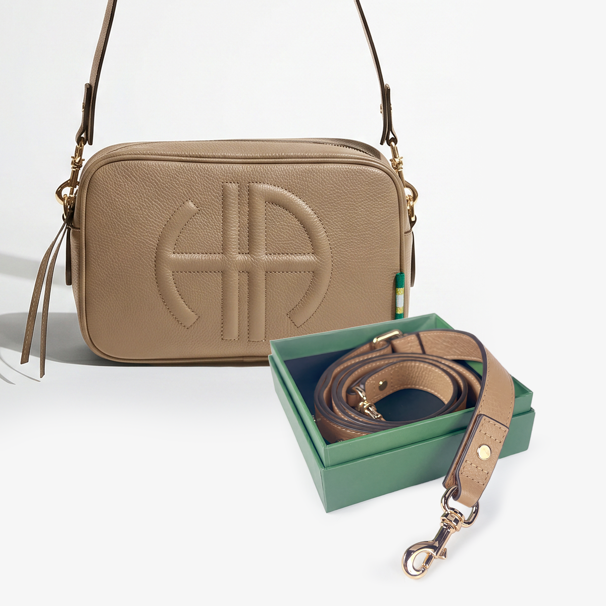 Bundle: Milano Shoulder Bag - Latte (2 Straps) Main image